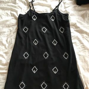 Black chiffon shift dress